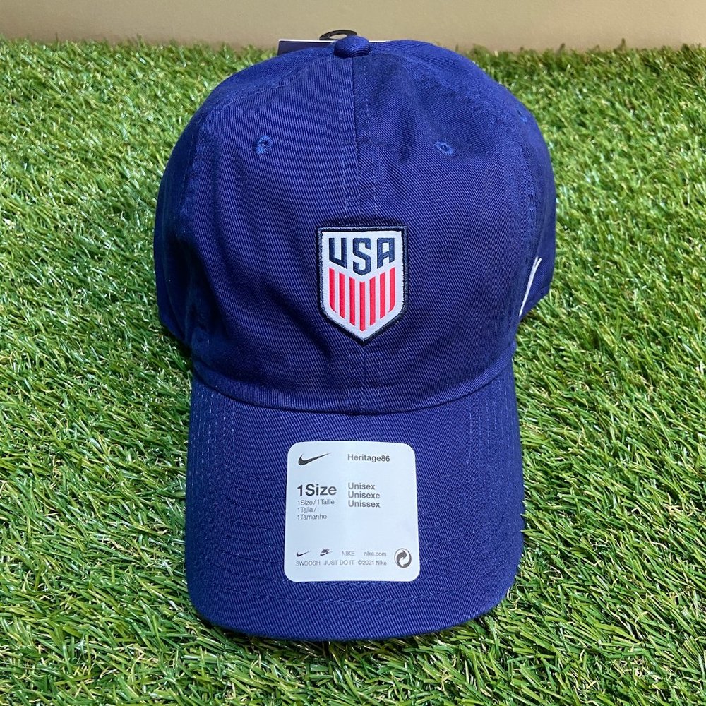Nike Heritage86 Team USA Soccer Adjustable Hat Cap Olympic Blue DH2398-421 NEW